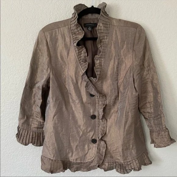 Vintage R&M Richards Frilly Metallic Dress Jacket - Picture 1 of 5